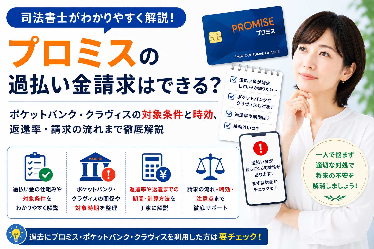プロミスの過払い金請求はできる？ポケットバンク・クラヴィスの対象条件と時効