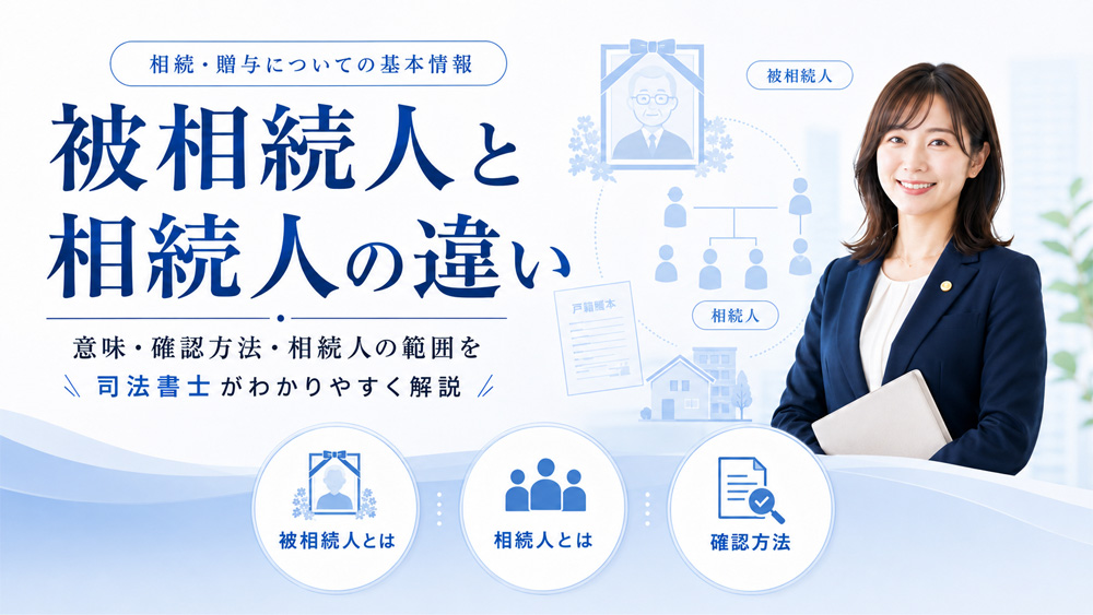 被相続人と相続人の違いとは？