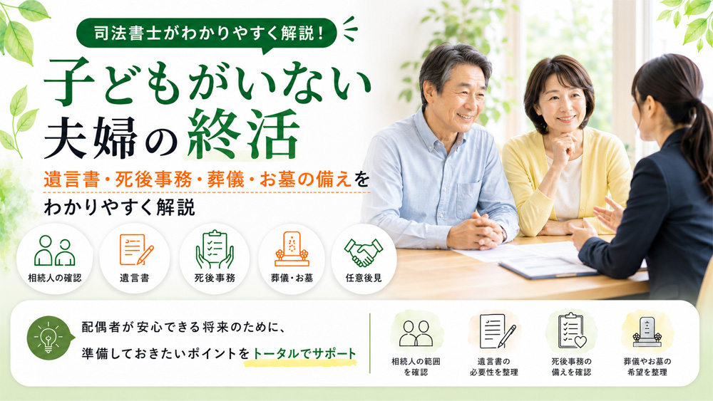 子どもがいない夫婦の終活