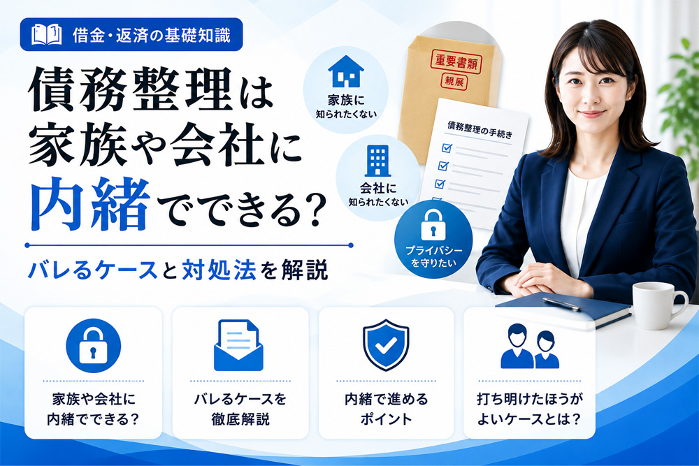 債務整理は家族や会社に内緒でできる？