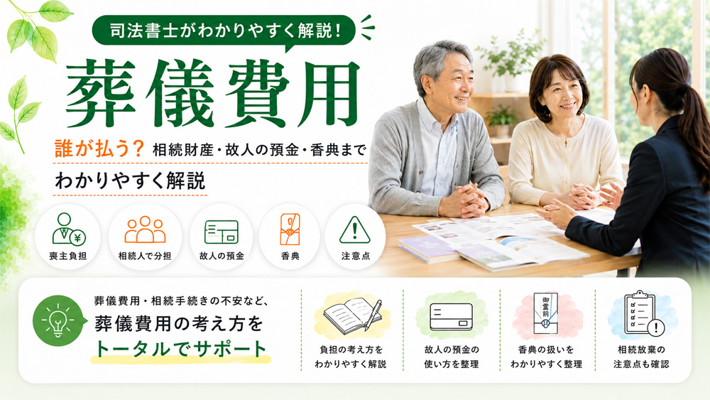 葬儀費用は誰が払う？