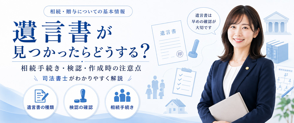 遺言書が見つかったらどうする？